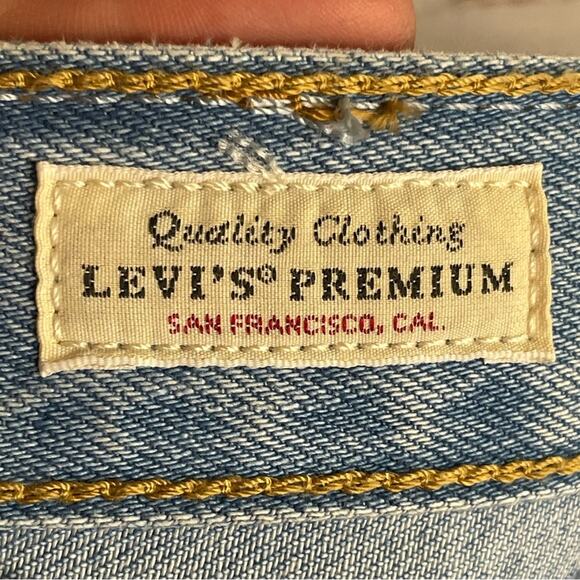 NWT Levi’s Math Club Flare High Rise Crop Jeans Denim in Light Wash Size 30 - Picture 9 of 11